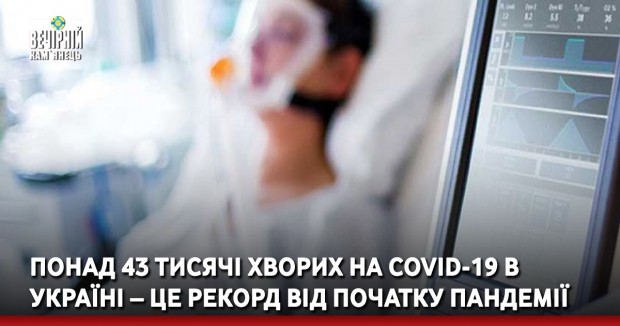 Понад 43 тисячі хворих на COVID-19 в Україні – це рекорд від початку пандемії
