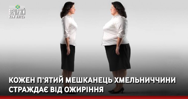 Кожен п’ятий мешканець Хмельниччини страждає від ожиріння 