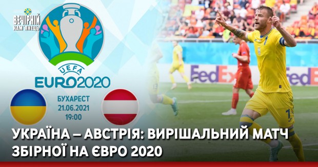 Україна – Австрія: усе цікаве навколо вирішального матчу Євро 2020