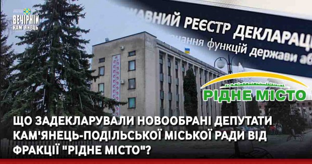 Що задекларували депутати Кам'янець-Подільської міської ради?
