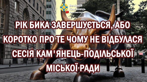 Рік бика завершується, або коротко про те чому не відбулася сесія Кам'янець-Подільської міської ради