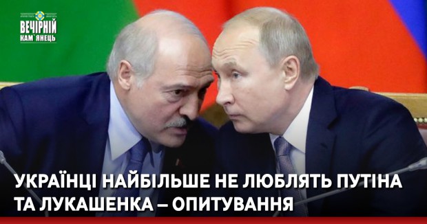 Українці найбільше не люблять Путіна та Лукашенка – опитування