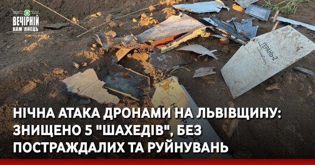 Нічна атака дронами на Львівщину: знищено 5 "шахедів", без постраждалих та руйнувань