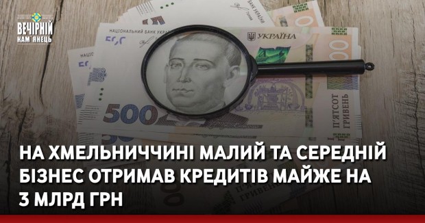 На Хмельниччині малий та середній бізнес отримав кредитів майже на 3 млрд грн