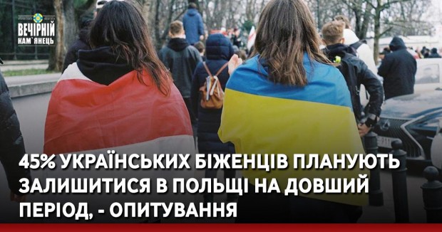 45% українських біженців планують залишитися в Польщі на довший період, - опитування