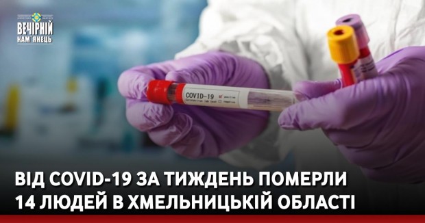 Від COVID-19 за тиждень померли 14 людей в Хмельницькій області