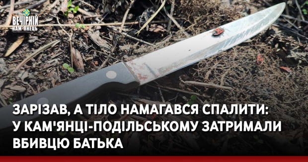Зарізав, а тіло намагався спалити: у Кам'янці-Подільському затримали вбивцю батька