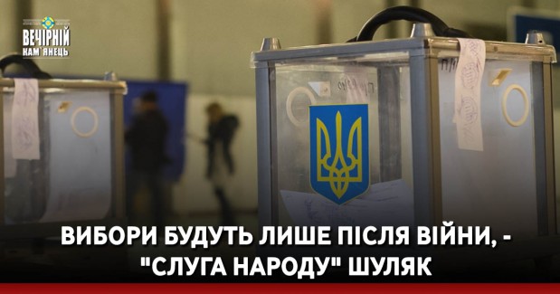 Вибори будуть лише після війни, - "слуга народу" Шуляк