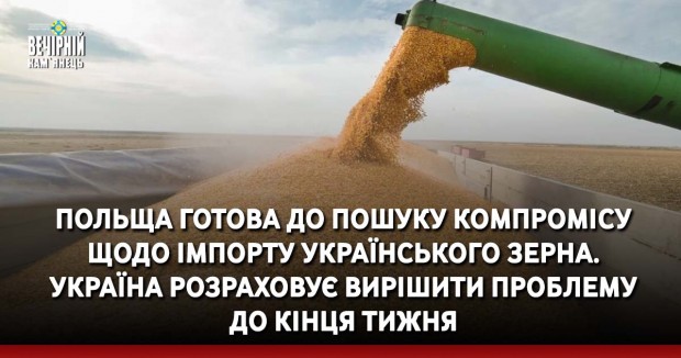 Польща готова до пошуку компромісу щодо імпорту українського зерна. Україна розраховує вирішити проблему до кінця тижня