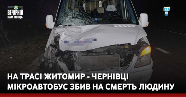 На трасі Житомир - Чернівці мікроавтобус збив на смерть людину, - поліція