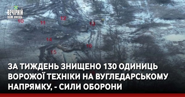 За тиждень знищено 130 одиниць ворожої техніки на Вугледарському напрямку, - Сили оборони