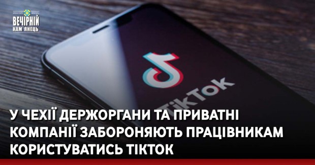 У Чехії держоргани та приватні компанії забороняють працівникам користуватись TikTok