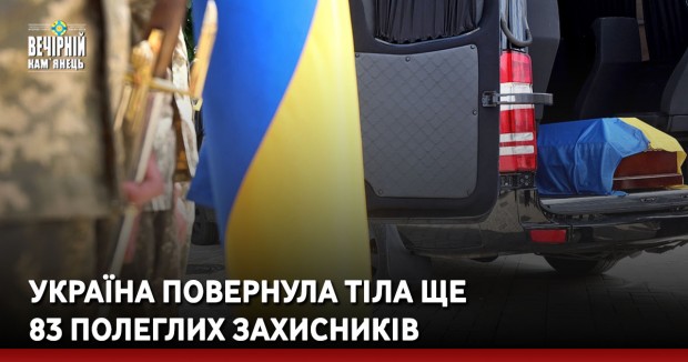 Україна повернула тіла ще 83 полеглих захисників