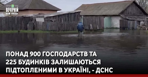 Понад 900 господарств та 225 будинків залишаються підтопленими в Україні, - ДСНС