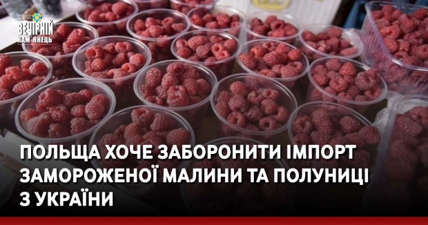 Польща хоче заборонити імпорт замороженої малини та полуниці з України