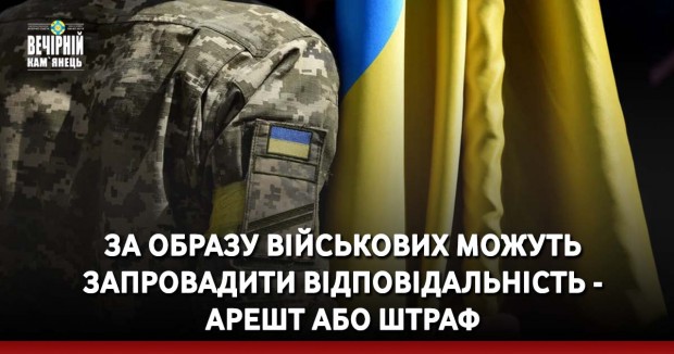 За образу військових можуть запровадити відповідальність - арешт або штраф