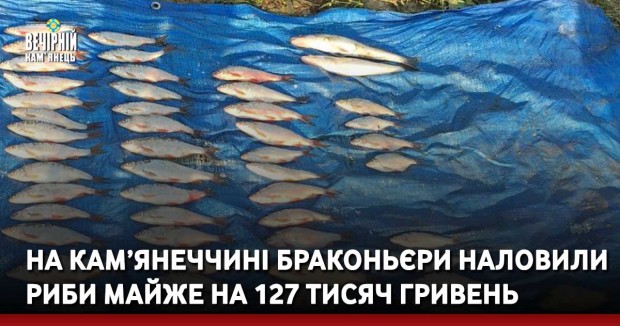 На Кам’янеччині браконьєри наловили риби майже на 127 тисяч гривень