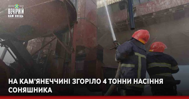 На Кам’янеччині згоріло 4 тонни насіння соняшника