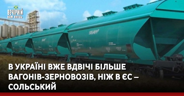 В Україні вже вдвічі більше вагонів-зерновозів, ніж в ЄС – Сольський
