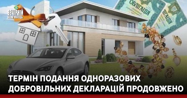 Термін подання одноразових (спеціальних) добровільних декларацій продовжено