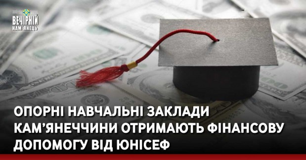 Опорні навчальні заклади Кам’янеччини отримають фінансову допомогу від ЮНІСЕФ