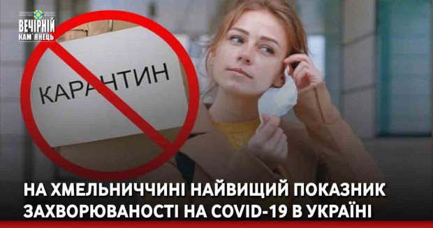 На Хмельниччині найвищий показник захворюваності на COVID-19 в Україні