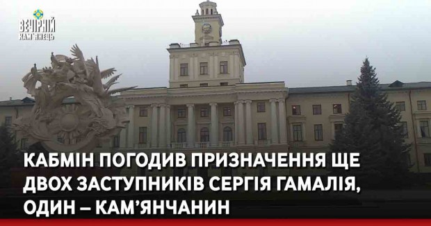 Кабмін погодив призначення ще двох заступників Сергія Гамалія, один – кам’янчанин