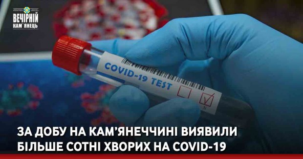  За добу на Кам’янеччині виявили більше сотні хворих на COVID-19 