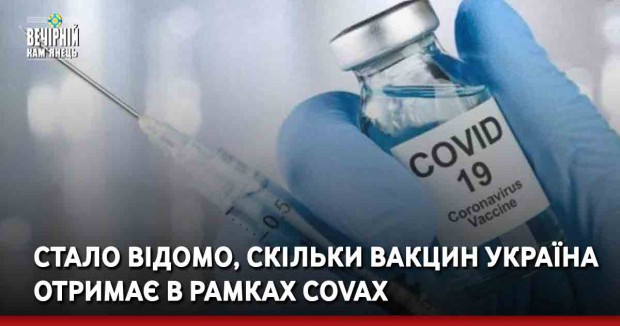 Стало відомо, скільки вакцин Україна отримає в рамках COVAX