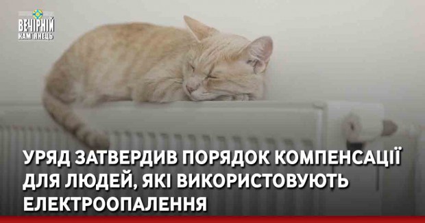 Уряд затвердив порядок компенсації для людей, які використовують електроопалення