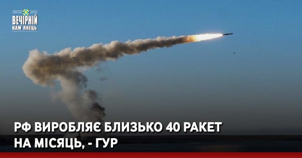РФ виробляє близько 40 ракет на місяць, - ГУР