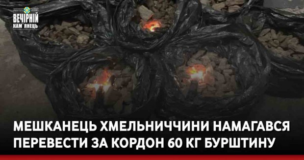 Мешканець Хмельниччини намагався перевести за кордон 60 кг бурштину (ФОТО)