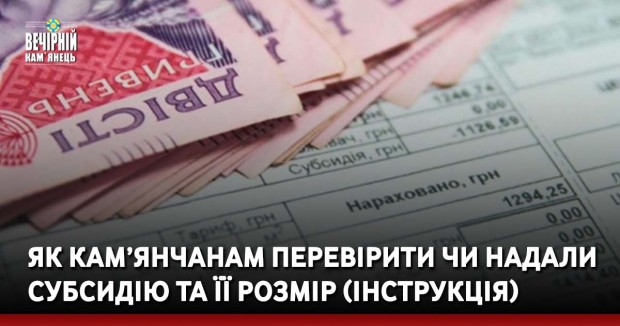 Як кам’янчанам перевірити чи надали субсидію та її розмір (ІНСТРУКЦІЯ)