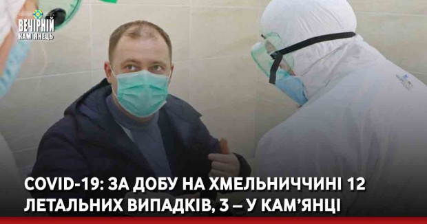 COVID-19: за добу на Хмельниччині 12 летальних випадків, 3 – у Кам’янці-Подільському