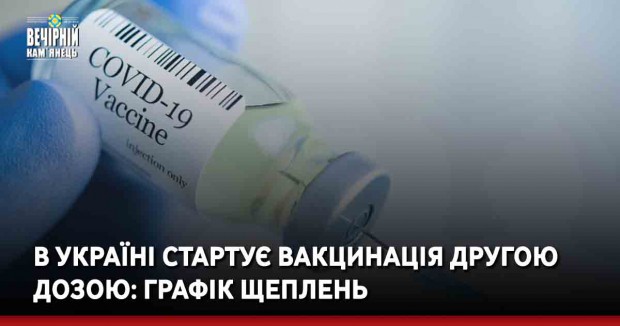 В Україні стартує вакцинація другою дозою: графік щеплень