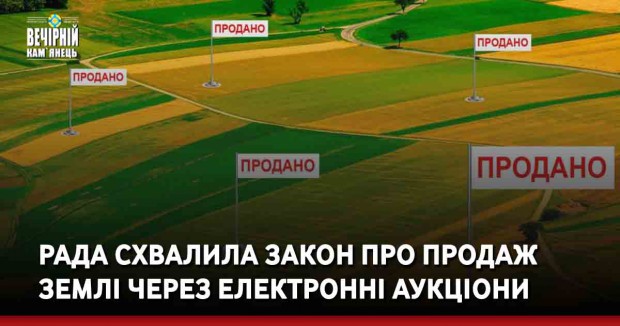 Рада схвалила закон про продаж землі через електронні аукціони. Що він передбачає