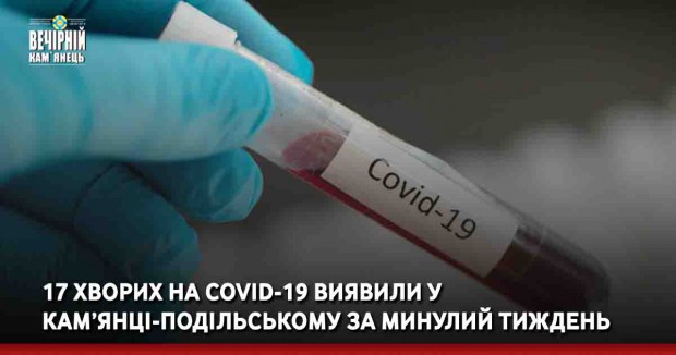 17 хворих на COVID-19 виявили у Кам’янці-Подільському за минулий тиждень