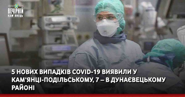 5 нових випадків COVID-19 виявили у Кам’янці-Подільському, 7 – в Дунаєвецькому районі