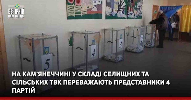 Вечірній Кам'янець, новини Кам'янеччини, вибори, села, ТВК. партії