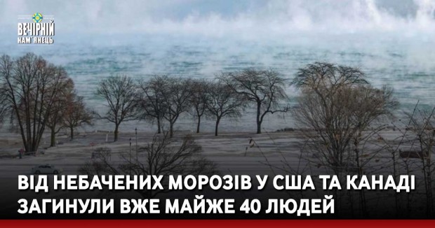 Від небачених морозів у США та Канаді загинули вже майже 40 людей