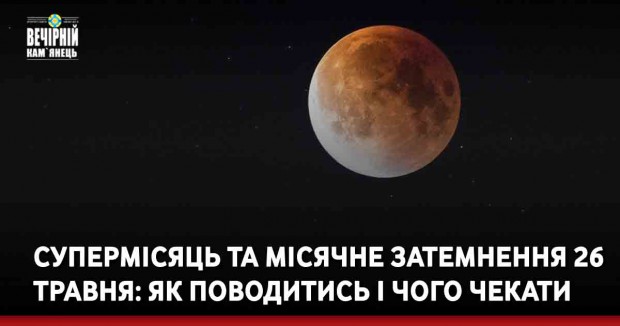 Супермісяць та місячне затемнення 26 травня: як поводитись і чого чекати