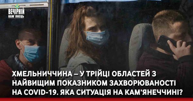 Хмельниччина – у трійці областей з найвищим показником захворюваності на COVID-19. Яка ситуація на Кам’янеччині?