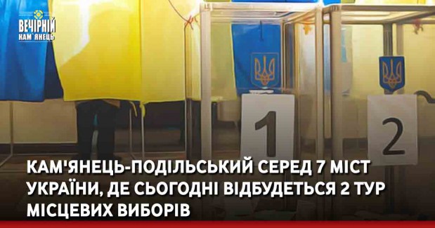 Кам'янець-Подільський серед 7 міст України, де сьогодні відбудеться 2 тур місцевих виборів