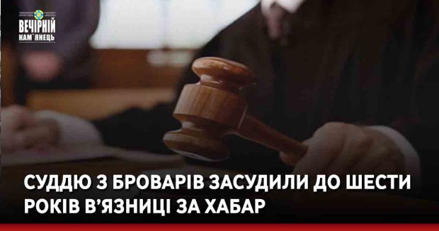 Суддю з Броварів засудили до шести років в’язниці за хабар