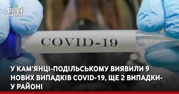 У Кам’янці-Подільському виявили 9 нових випадків COVID-19, ще 2 випадки- у районі