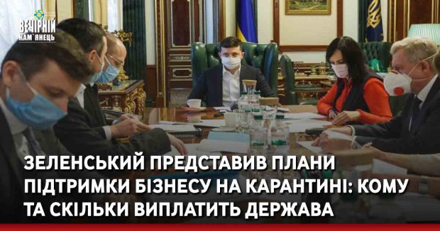 Зеленський представив плани підтримки бізнесу на карантині: кому та скільки виплатить держава