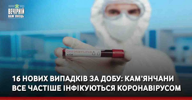16 нових випадків за добу: кам’янчани все частіше інфікуються коронавірусом