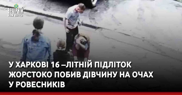 У Харкові 16 –літній підліток жорстоко побив дівчину на очах у ровесників