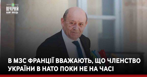 В МЗС Франції вважають, що членство України в НАТО поки не на часі