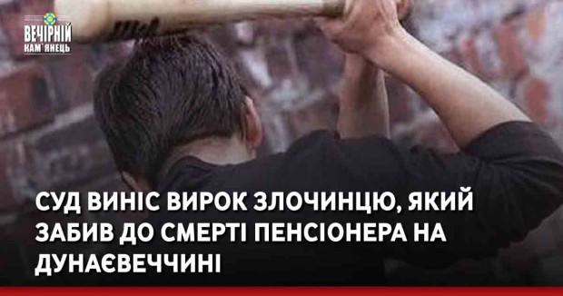 Суд виніс вирок злочинцю, який забив до смерті пенсіонера на Дунаєвеччині